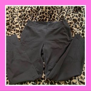 Brown dress pants with a side zip